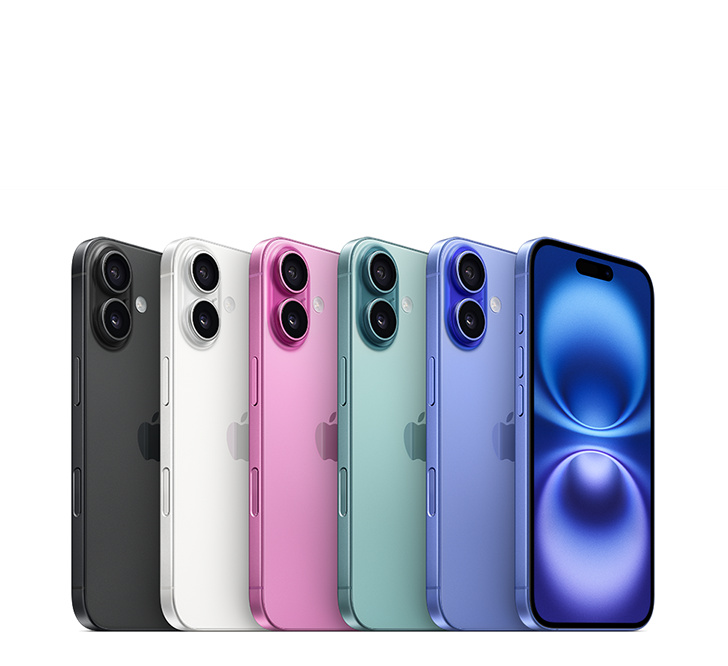 iPhone 16 in five finishes
